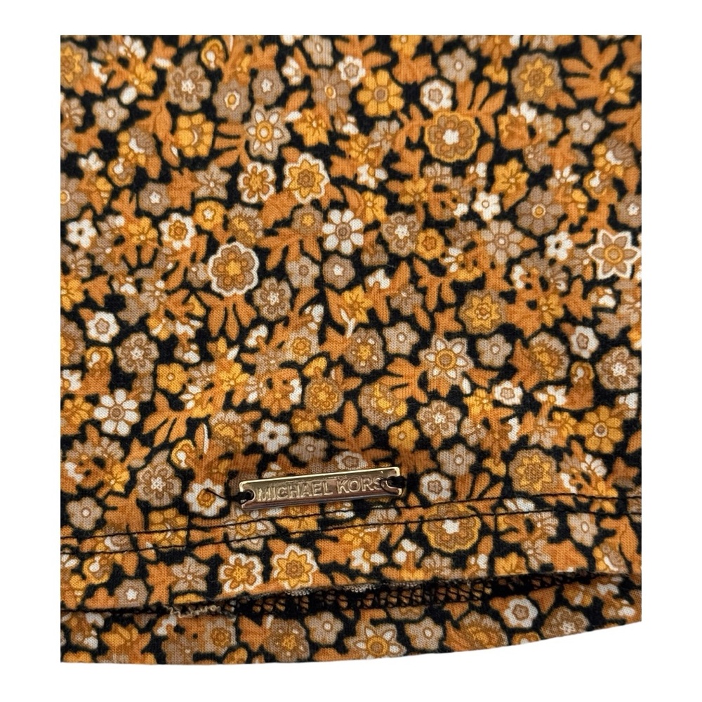 Michael Kors Floral Peasant Blouse XL | Bell Sleeve Fall Top - Picture 5 of 9
